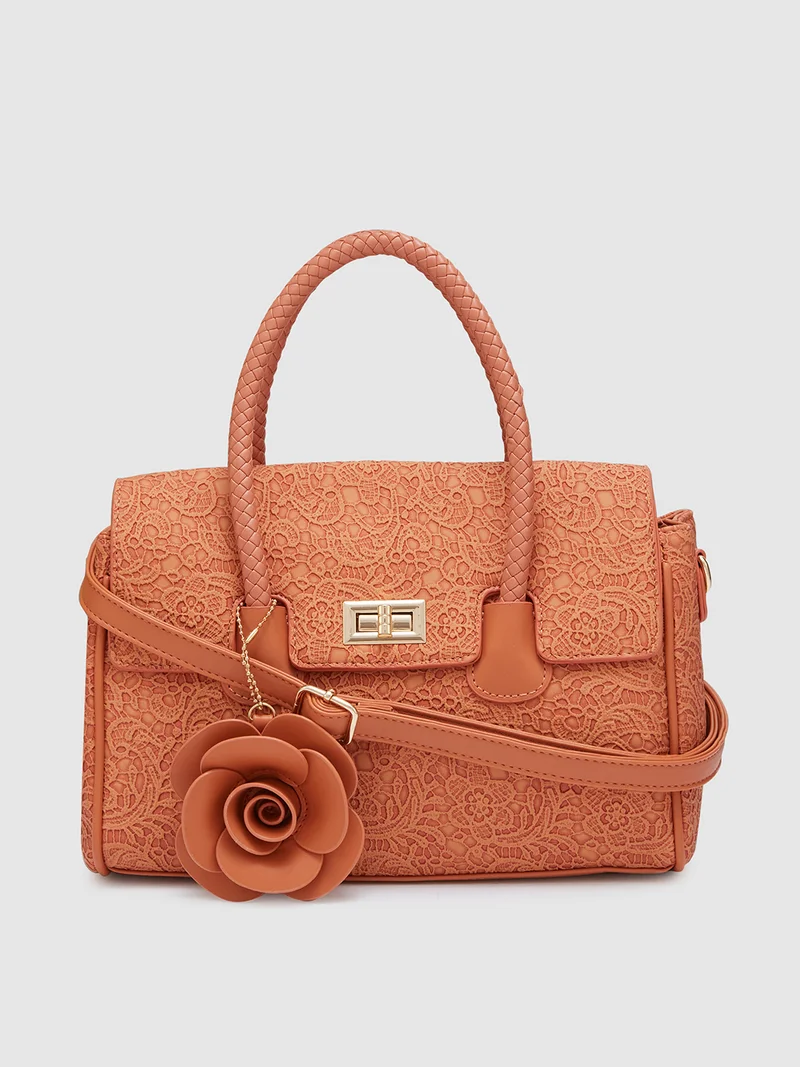 جلو باص Globus Women Orange Textured Casual Handheld Bag